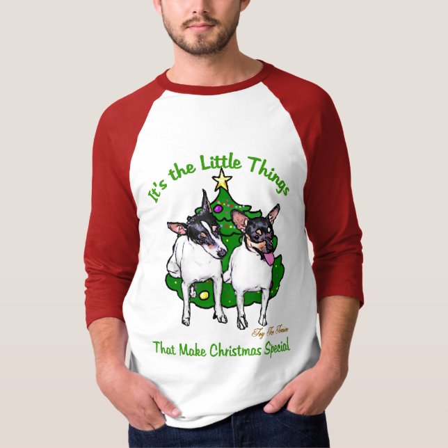 Toy Fox Terrier Weihnachtsgeschenke T-Shirt (Vorderseite)