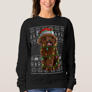Toy Poodle Hund Lover Weihnachtsmannmütze Ugly Toy Sweatshirt