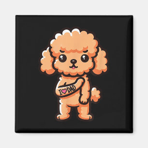 Toy Poodle I Liebe Vater Funny Dog Tattoo _1 Magnet