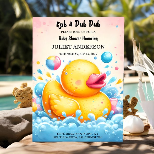 Toy Pool Foam Bash Twin Rubber Duck Baby Duck Dusc Einladung (Von Creator hochgeladen)