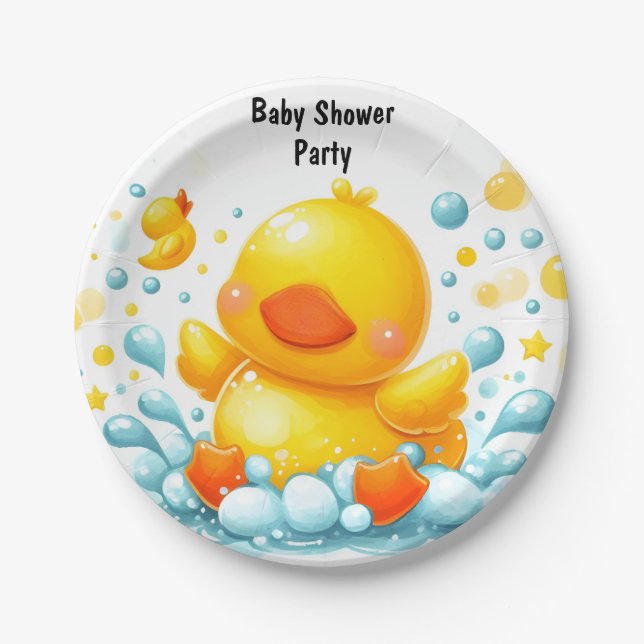 Toy Pool Foam Bash Twin Rubber Duck Baby Duck Dusc Pappteller (Vorderseite)