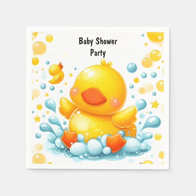 Toy Pool Foam Bash Twin Rubber Duck Baby Duck Dusc Serviette (Vorderseite)