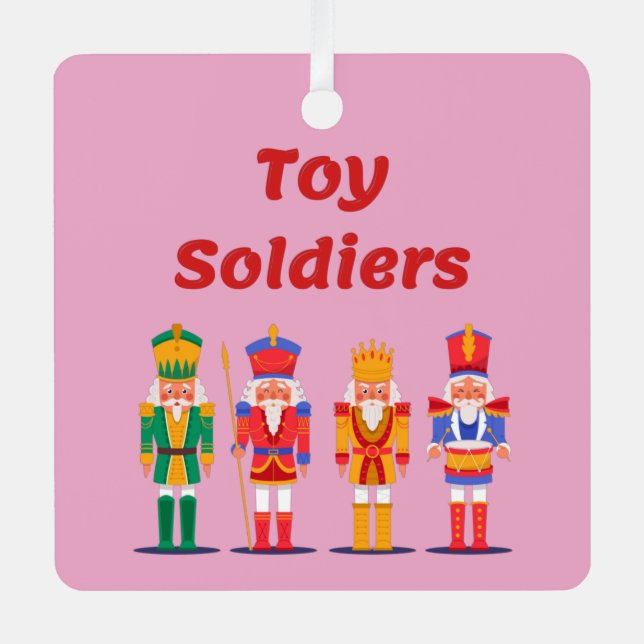 Toy Soldier Nutcrackers Metal Ornament Aus Metall (Vorderseite)