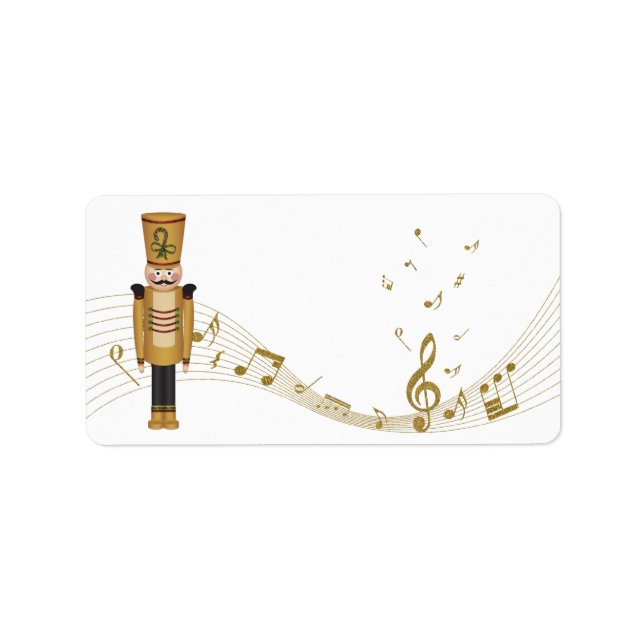 Toy Soldier weihnachtliche Blank Address Labels Adressaufkleber (Vorne)
