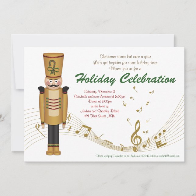 Toy Soldier Weihnachts-Party Einladung (Vorderseite)