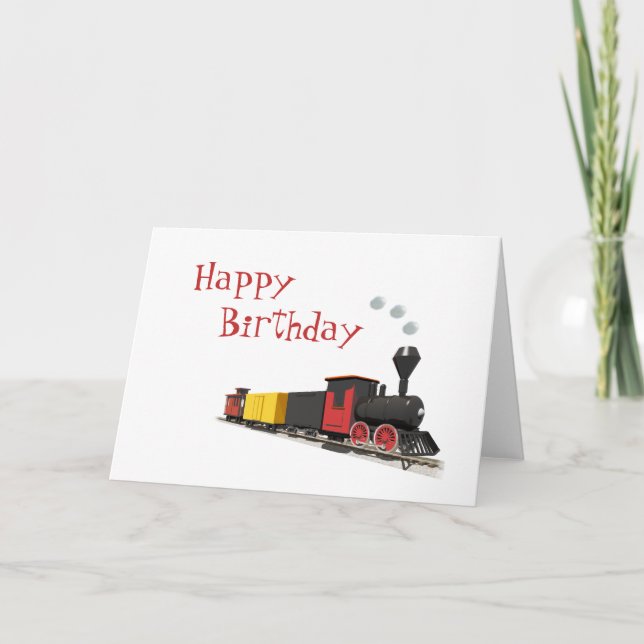 Toy Train Birthday Card Karte (Vorderseite)