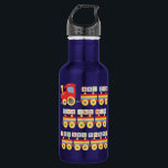 Toy Train Carrying Alphabet Blocks Edelstahlflasche<br><div class="desc">Colorful toy train design kids water bottle</div>