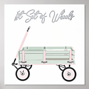 Toy Wagon avec Foil Texte Imprimer Poster