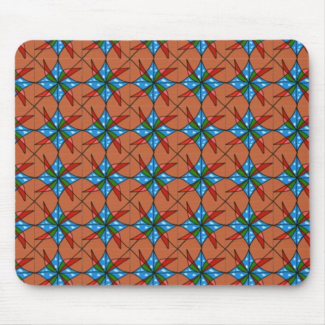 "Toy Windmills" geteerte abstrakte Design Mousepad (Vorne)