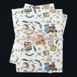 Toyland Classic Christmas Nostalgic Toys Geschenkpapier Set<br><div class="desc">Dieser bezaubernde Druck zeigt handgezeichnete Illustrationen klassischer Weihnachtsgeschenke für Kinder! So ein süßer Sake-Druck!</div>