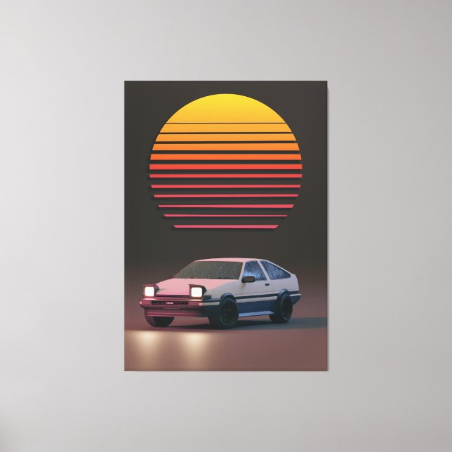 Toyota AE86 von Initial-D Anime Leinwanddruck (Vorderseite)