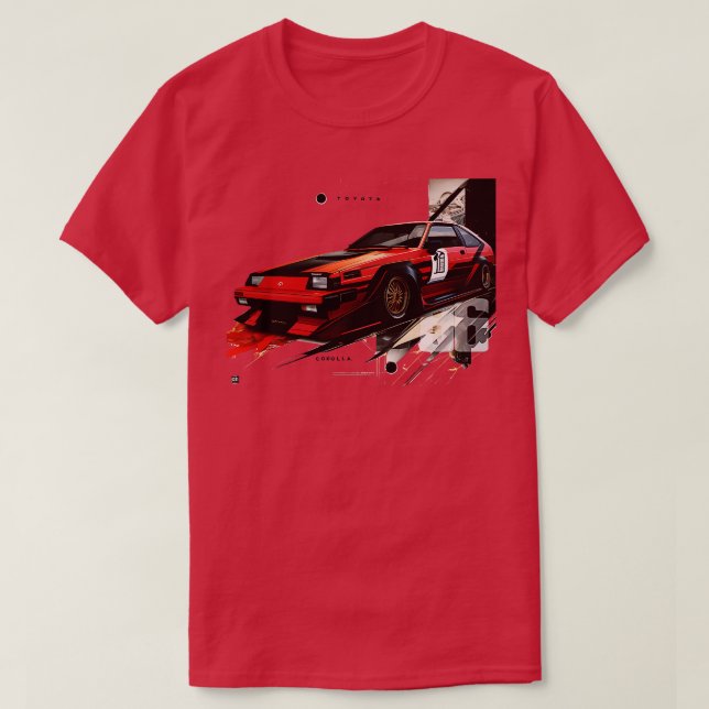toyota corolla ae 86 red TShirt (Design vorne)