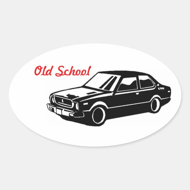 Toyota corolla Te31 Alte Schule Ovaler Aufkleber (Vorderseite)