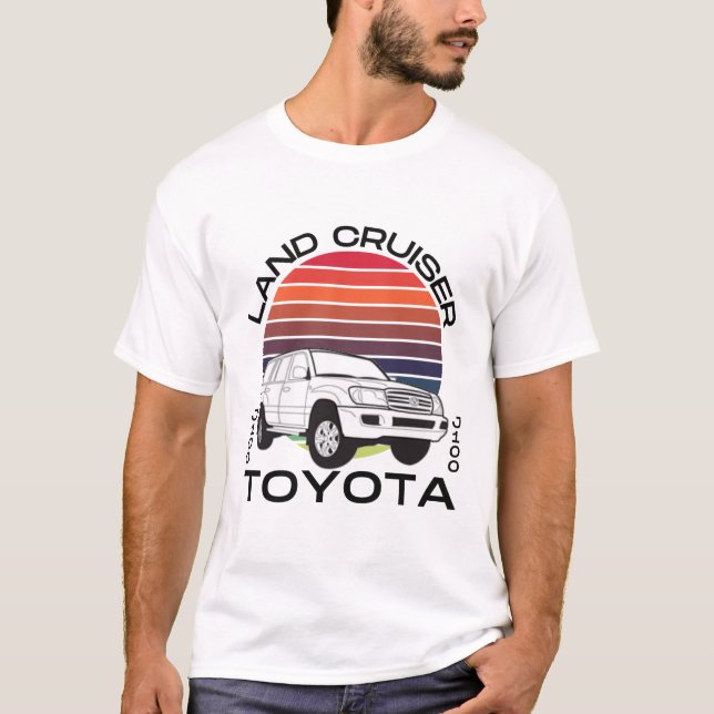Toyota Land Cruiser Retro J100 Geländewagen T-Shirt (Vorderseite)