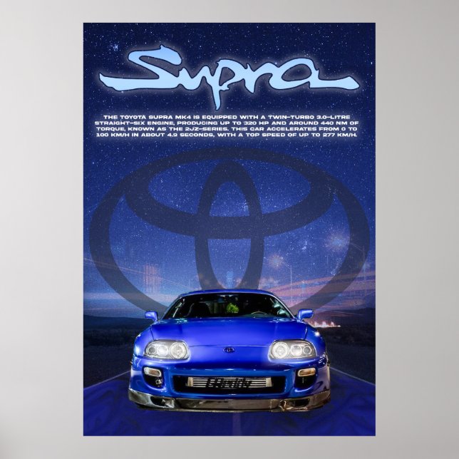 Toyota Supra MK4 Poster (Vorne)