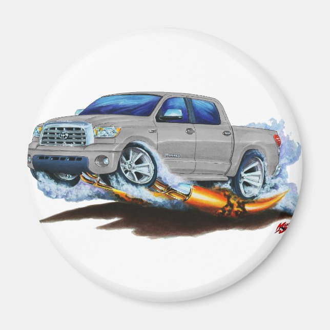 Toyota Tundra Crewmax Silver Truck Magnet (Vorne)