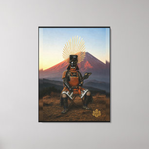 Toyotomi Hideyoshi Mount Fuji Samurai-Rüstung 30x4 Leinwanddruck