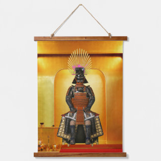 Toyotomi Hideyoshi Samurai Armor Wall Tapestry Wandteppich Mit Holzrahmen