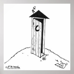 TP Rolls weg von einem Nebengebäude Poster