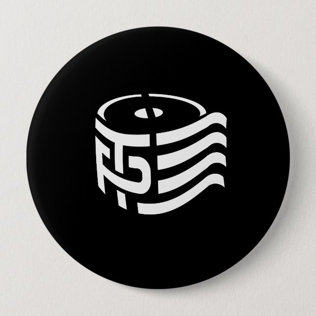 TP - Toilettenpapier - Weiß - - Button (Vorderseite)