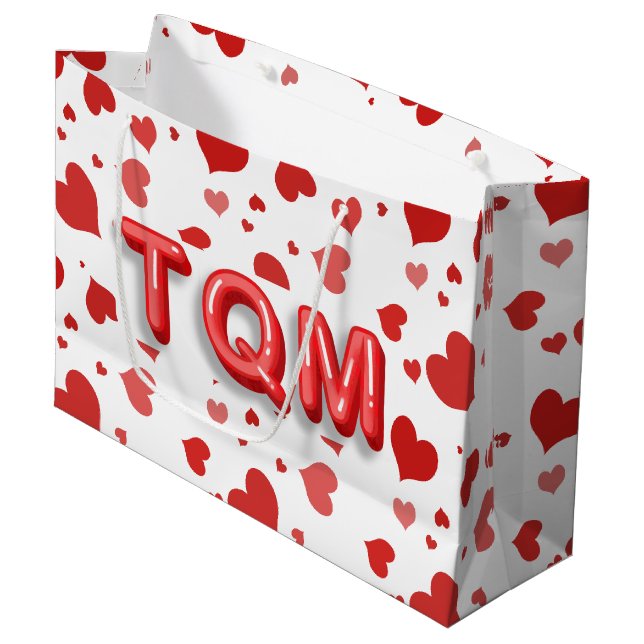 TQM Valentine’s & Galentine’s Große Geschenktüte (Vorderseite Schrägansicht)