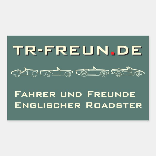 TR-Freunde rechteckiger Aufkleber (Vorderseite)