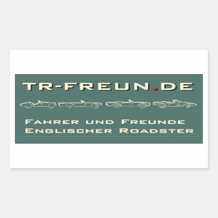 TR-Freunde rechteckiger Aufkleber