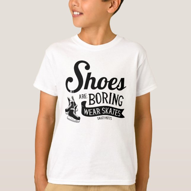 Traar Hockey Skate Schuhe langweilen Jugendliche T-Shirt (Vorderseite)