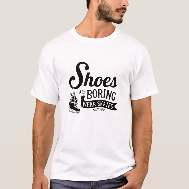 Traar Hockey Skate Schuhe langweilen sich. T-Shirt (Vorderseite)