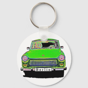 Trabant-Auto im Grün, Berlin Schlüsselanhänger