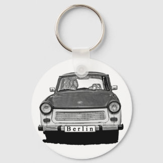 Trabant Car Front, Black and White, Berlin Schlüsselanhänger