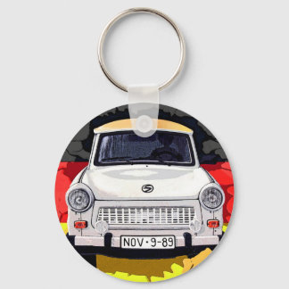 Trabant Car und deutsche Flagge, Berliner Mauer Schlüsselanhänger