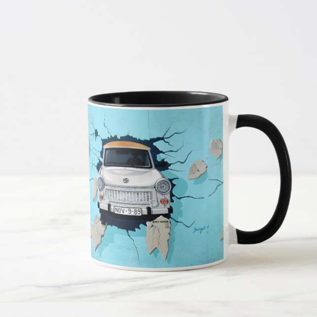 Trabant German Paper Jaguar Wall Berlin Car Man Tasse (Rechts)