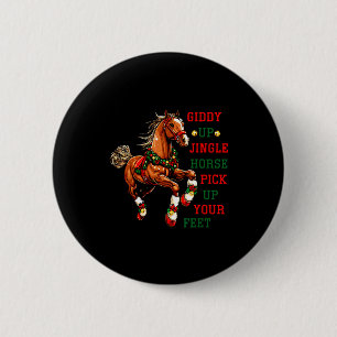 Trabate Weihnachts-Western-Pferd Country Button
