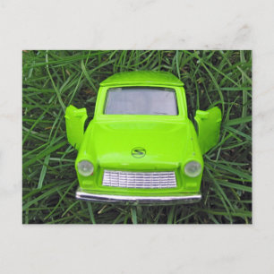 Trabi auf Grass Postkarte