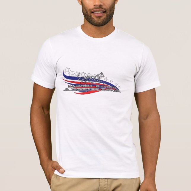 Trabrennen-Amerika-COM-T-Shirt T-Shirt (Vorderseite)