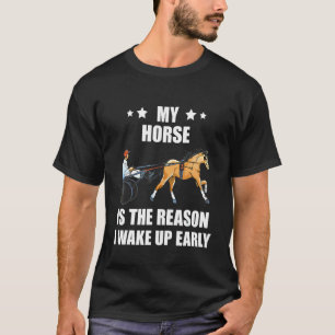 Trabrennen Der Grund Pferd Reiter Equitation T T-Shirt
