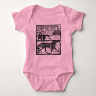 Trabrennen-Schmutz Baby Strampler