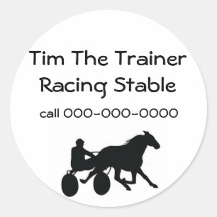 Trabrennen Standardbred Logo Runder Aufkleber