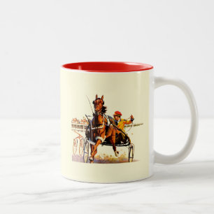Trabrennen Zweifarbige Tasse