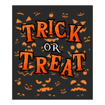 Trace ou traitement des affiches d'Halloween