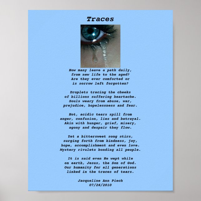 Traces Poetry Poster (Vorne)