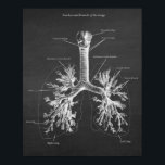 Trachea und Bronchi der Lungenanatomie Art Deco Poster<br><div class="desc">Trachea und Bronchi der Lunge Anatomie Art Decor. Dieser eine der Drucke,  die unsere Anatomy Lungs Art Serie ausmachen. Bitte suchen Sie nach den anderen Lung Anatomy Artwork in unserem Zazzle Shop. (https://www.zazzle.com/store/humanbodyillustrated)</div>