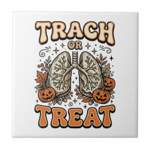 Tracheostomie Halloween-Nurse-Süßes-oder-Saures-De Fliese