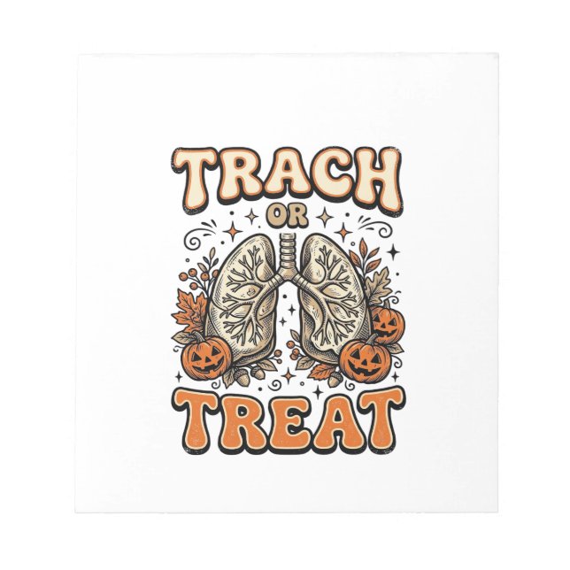 Tracheostomie Halloween-Nurse-Süßes-oder-Saures-De Notizblock (Vorderseite)