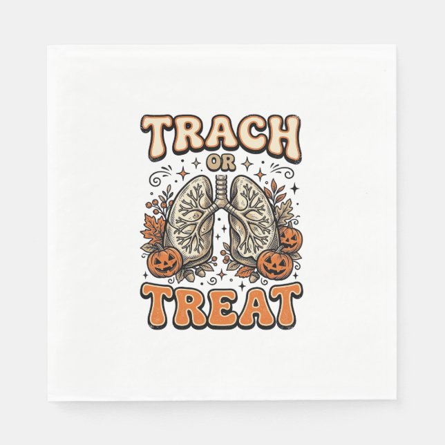 Tracheostomie Halloween-Nurse-Süßes-oder-Saures-De Serviette (Vorderseite)