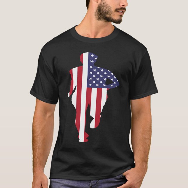 Track and Field US Runner USA Patriotic Sprinter T-Shirt (Vorderseite)