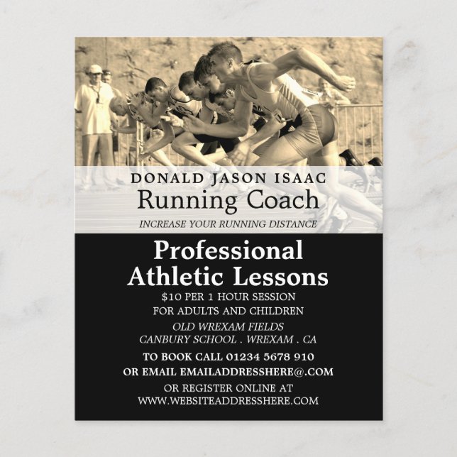 Track, Athletics Lektion Werbung Flyer (Vorne)