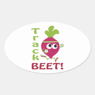 Track Beet Ovaler Aufkleber