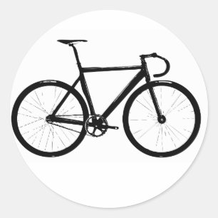 Track Bike Runder Aufkleber